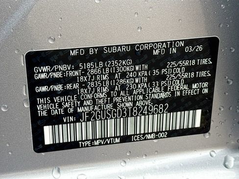 New 2026 Subaru Crosstrek 2.5i Sport AWD/4WD image 30