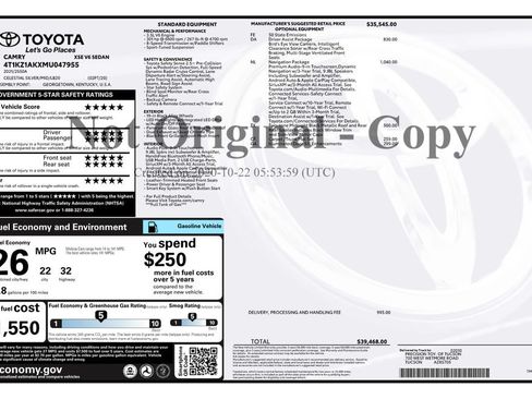 Used 2021 Toyota Camry XSE w/ Navigation Package FWD image 4