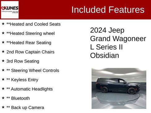 Certified 2024 Jeep Grand Wagoneer L Series II w/ Quick Order Packagew 28T AWD/4WD image 3