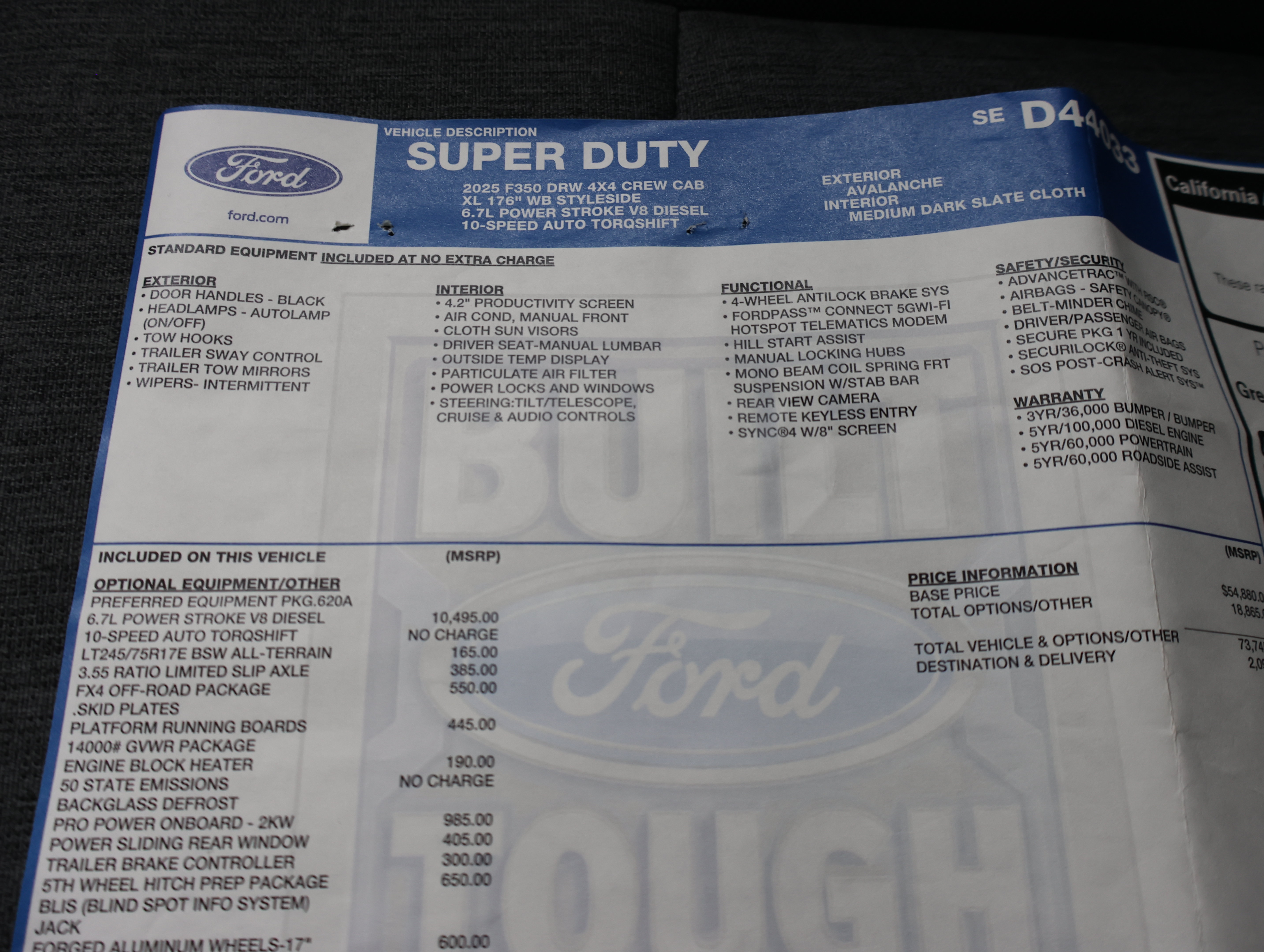 Used 2025 Ford F350 XL w/ 360-Degree Camera Package AWD/4WD image 61