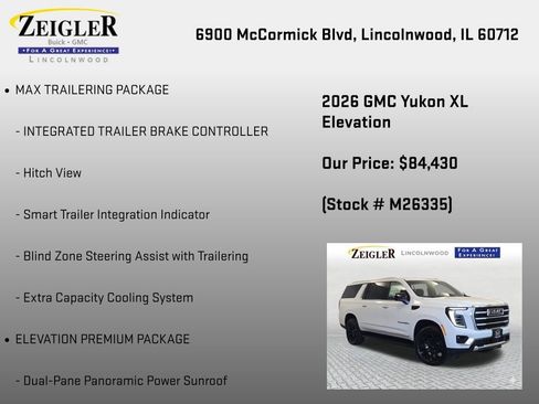 New 2026 GMC Yukon XL Elevation w/ Elevation Premium Package AWD/4WD image 12