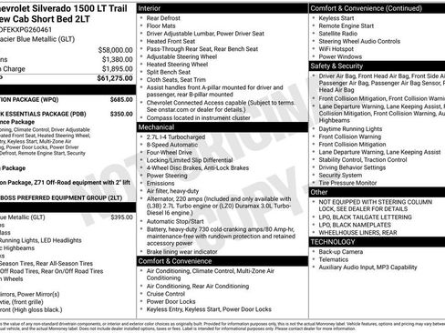 Used 2023 Chevrolet Silverado 1500 LT Trail Boss w/ Protection Package AWD/4WD image 5