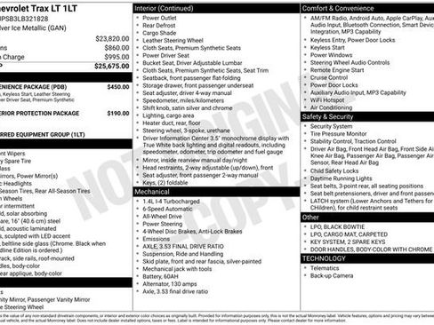 Used 2020 Chevrolet Trax LT w/ LT Convenience Package AWD/4WD image 2