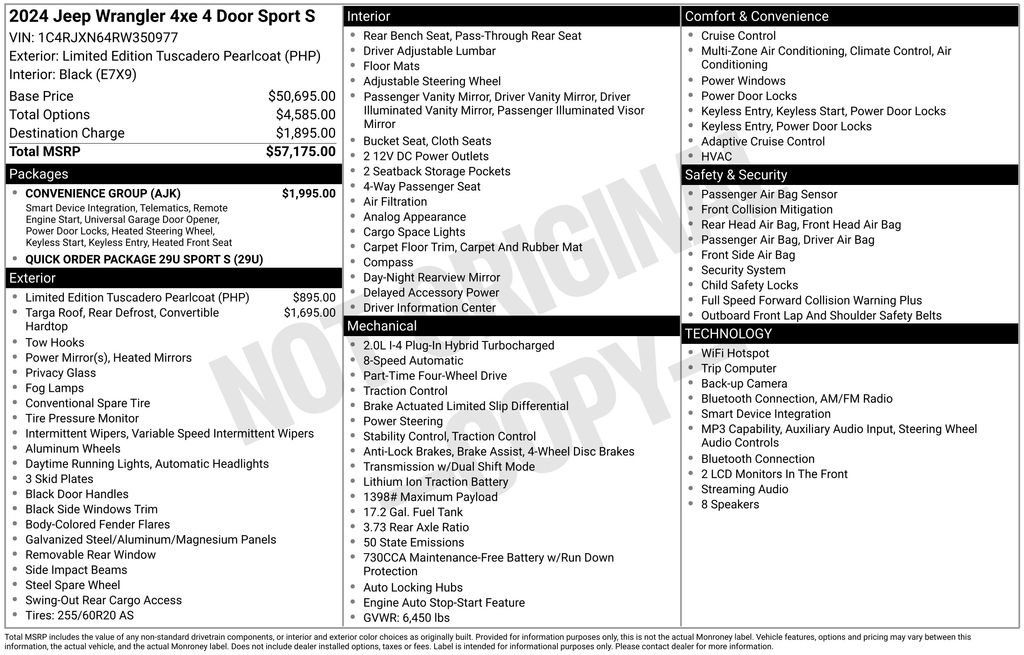 Used 2024 Jeep Wrangler Unlimited w/ Convenience Group AWD/4WD image 9