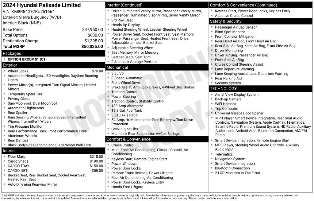 Certified 2024 Hyundai Palisade Limited FWD image 34