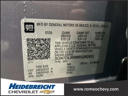 Used 2024 Chevrolet Equinox EV LT w/ LPO, All-Weather Mat Package AWD/4WD image 8