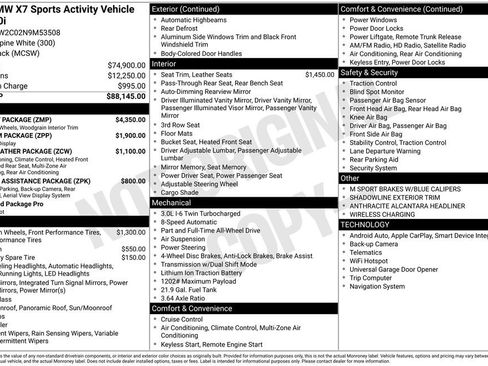 Certified 2022 BMW X7 xDrive40i w/ M Sport Package AWD/4WD image 2
