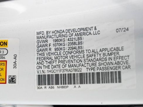 Certified 2024 Honda Accord EX image 26