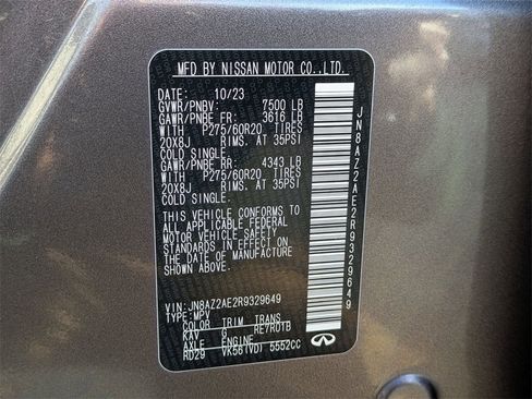 Used 2024 INFINITI QX80 Luxe image 32