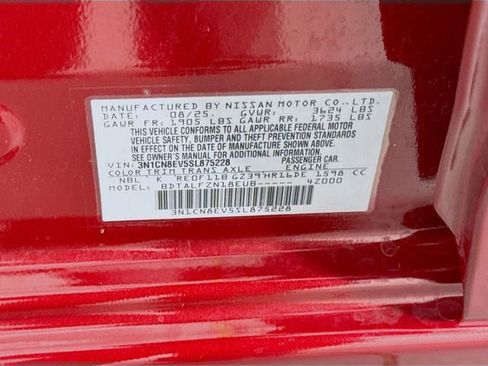 Used 2025 Nissan Versa SV w/ Trunk Package FWD image 29