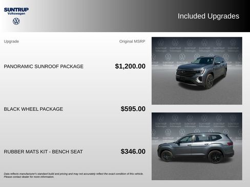 Used 2024 Volkswagen Atlas SE w/ Panoramic Sunroof Package FWD image 2