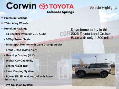 Used 2026 Toyota Land Cruiser w/ Premium Package image 7