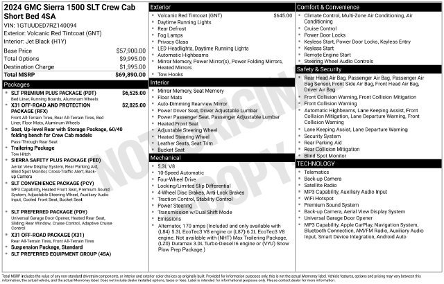 Used 2024 GMC Sierra 1500 SLT w/ SLT Premium Plus Package AWD/4WD image 25