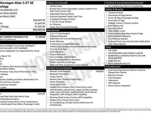 Certified 2022 Volkswagen Atlas SE w/ Panoramic Sunroof Package image 9