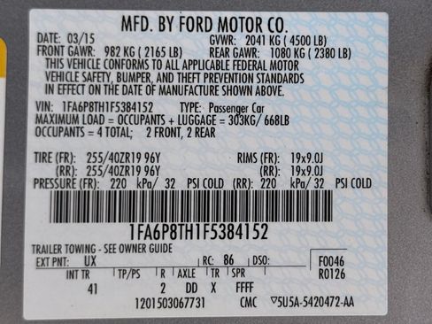 Used 2015 Ford Mustang Premium w/ Ecoboost Performance Package RWD image 44