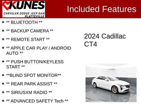 Used 2024 Cadillac CT4 Luxury RWD image 2