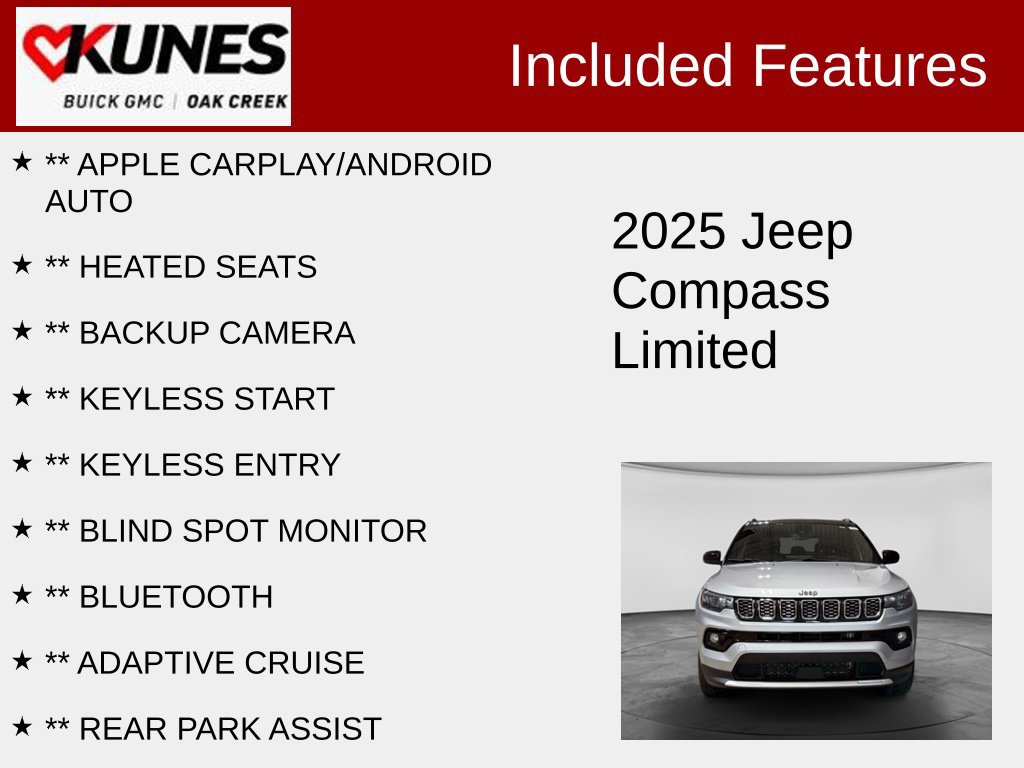 Used 2025 Jeep Compass Limited AWD/4WD image 2