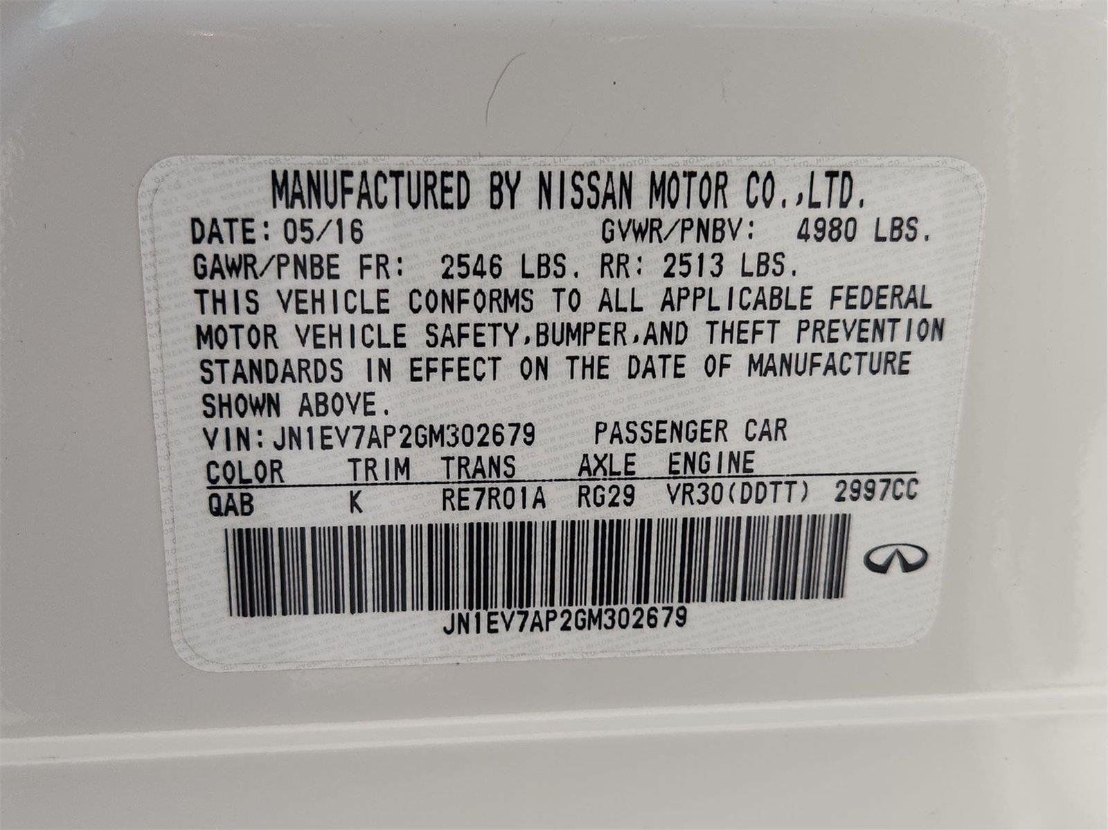 Used 2016 INFINITI Q50 3.0t Premium w/ Driver Assistance Package RWD image 34