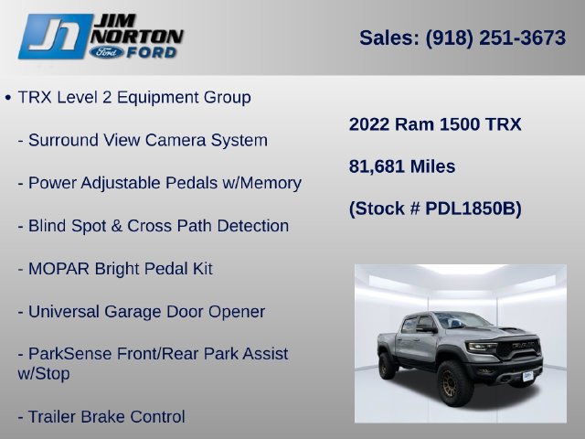 Used 2022 RAM 1500 TRX w/ TRX Level 2 Equipment Group AWD/4WD image 44