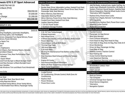 Used 2025 Genesis G70 3.3T Advanced image 4