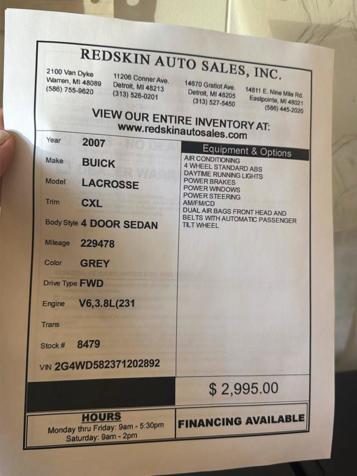 Used 2007 Buick LaCrosse CXL FWD image 17