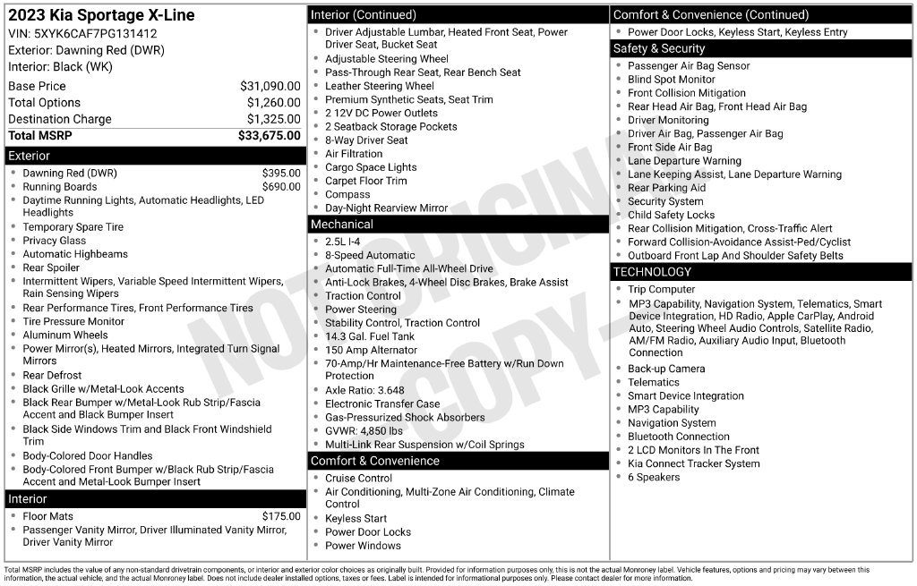 Certified 2023 Kia Sportage X-Line AWD/4WD image 8