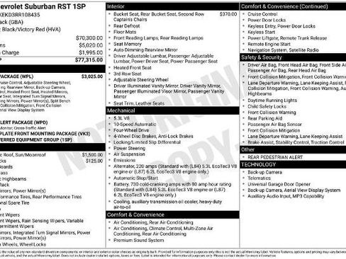 Used 2024 Chevrolet Suburban RST w/ Luxury Package AWD/4WD image 9