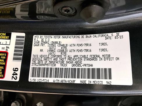 Used 2023 Toyota Tacoma SR5 w/ Black Out Package (TMS) AWD/4WD image 39