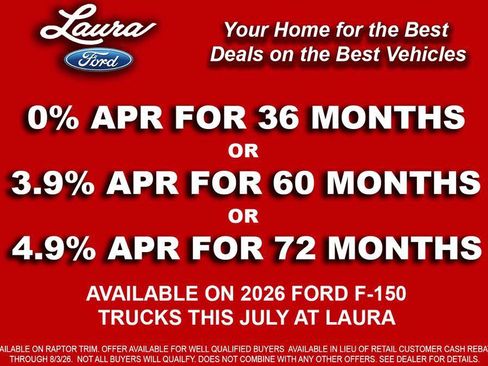 New 2026 Ford F150 Lariat w/ Equipment Group 501A Mid AWD/4WD image 4