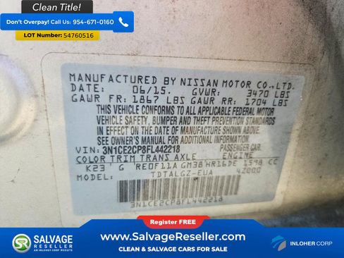 Used 2015 Nissan Versa Note SR FWD image 16