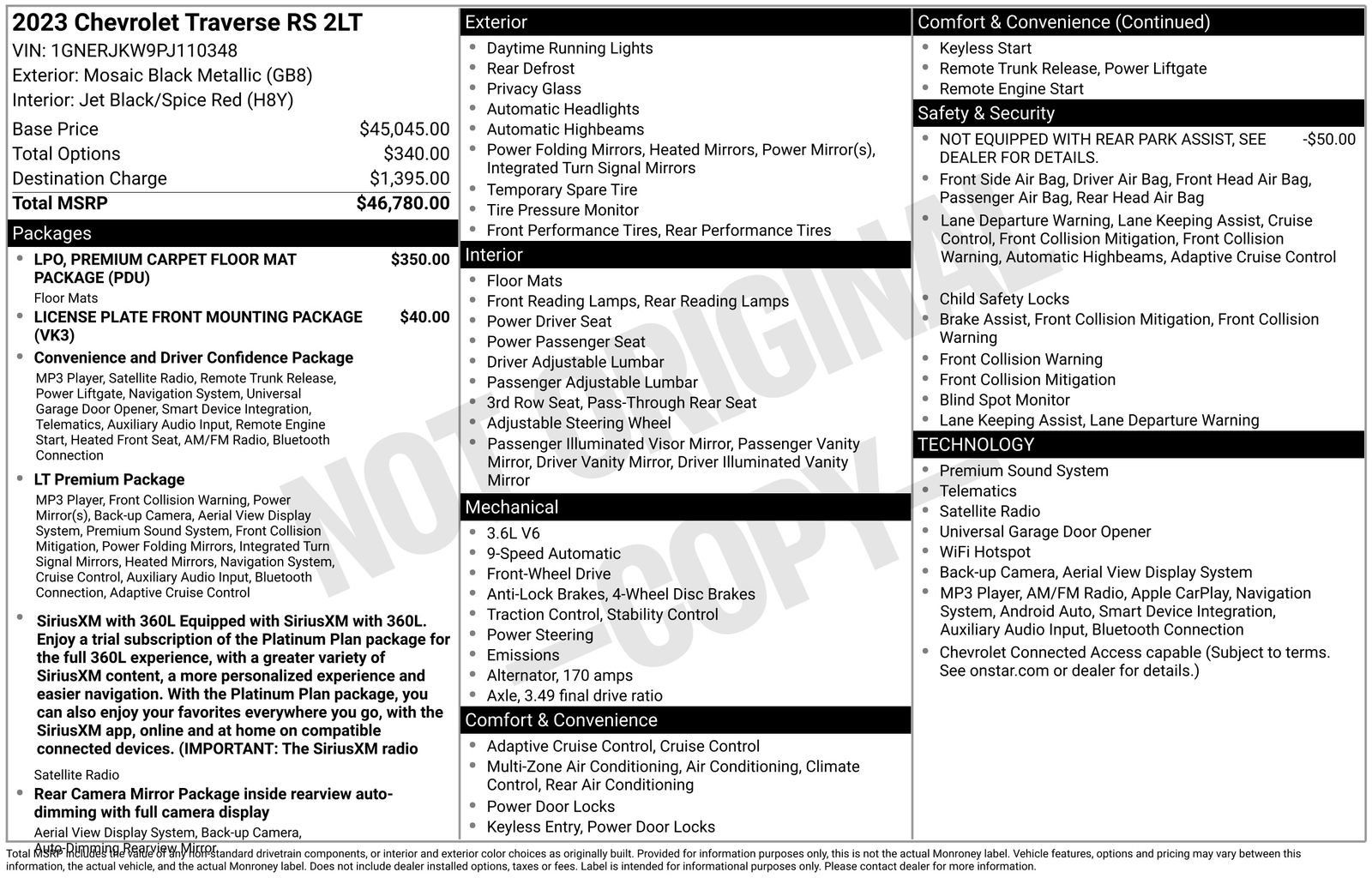 Used 2023 Chevrolet Traverse RS FWD image 24