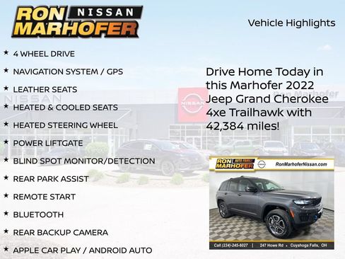 Used 2022 Jeep Grand Cherokee Trailhawk AWD/4WD image 14