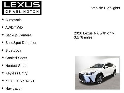 Certified 2026 Lexus NX 350 AWD w/ Accessory Package (2T) image 8