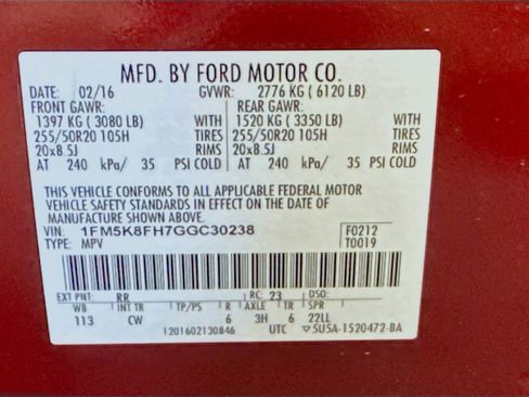 Used 2016 Ford Explorer Limited w/ Equipment Group 301A AWD/4WD image 12