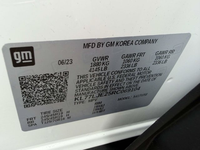 Certified 2024 Chevrolet Trax RS w/ Sunroof Package FWD image 17