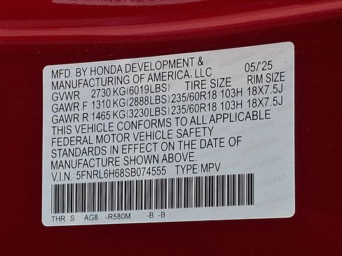 Certified 2025 Honda Odyssey EX-L image 28