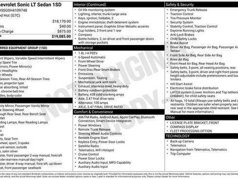 Used 2017 Chevrolet Sonic LT FWD image 5
