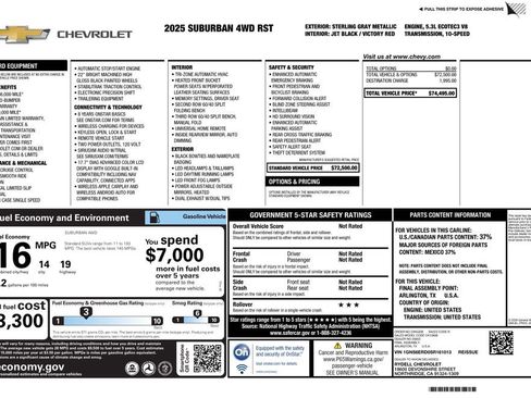 Used 2025 Chevrolet Suburban RST image 3