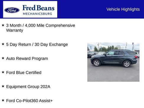 Certified 2022 Ford Explorer XLT w/ Equipment Group 202A AWD/4WD image 7