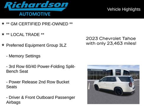Certified 2023 Chevrolet Tahoe High Country image 12