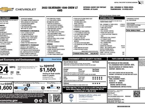 Certified 2022 Chevrolet Silverado 1500 LT w/ Z71 Off-Road Package AWD/4WD image 3