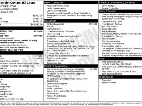 Used 2024 Chevrolet Camaro LT w/ Redline Edition RWD image 12