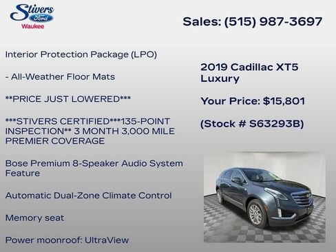 Used 2019 Cadillac XT5 Luxury AWD/4WD image 16
