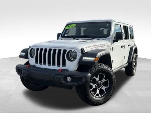 Used 2021 Jeep Wrangler Unlimited Rubicon w/ Uconnect 4C Nav & Sound Group AWD/4WD image 1