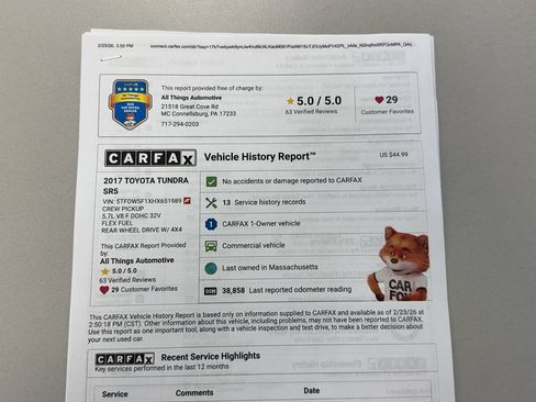 Used 2017 Toyota Tundra SR5 w/ SR5 Upgrade Package image 36