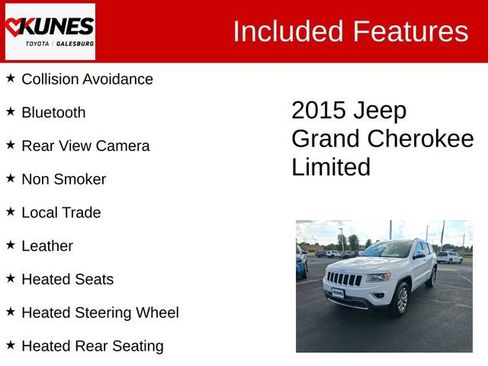 Used 2015 Jeep Grand Cherokee Limited w/ Trailer Tow Group IV AWD/4WD image 2