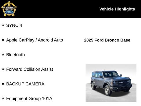 Used 2025 Ford Bronco 4-Door AWD/4WD image 2