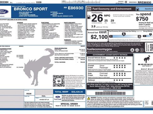 Used 2024 Ford Bronco Sport Big Bend w/ Convenience Package AWD/4WD image 5