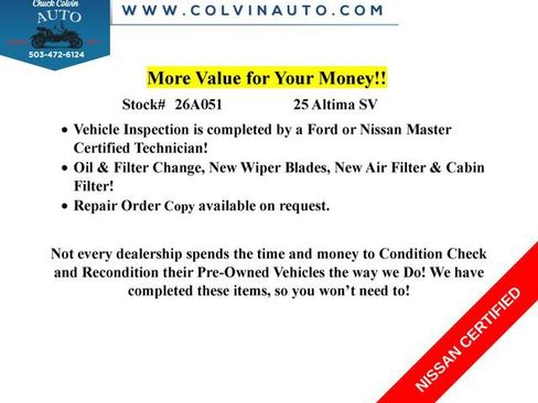 Certified 2025 Nissan Altima 2.5 SV image 2