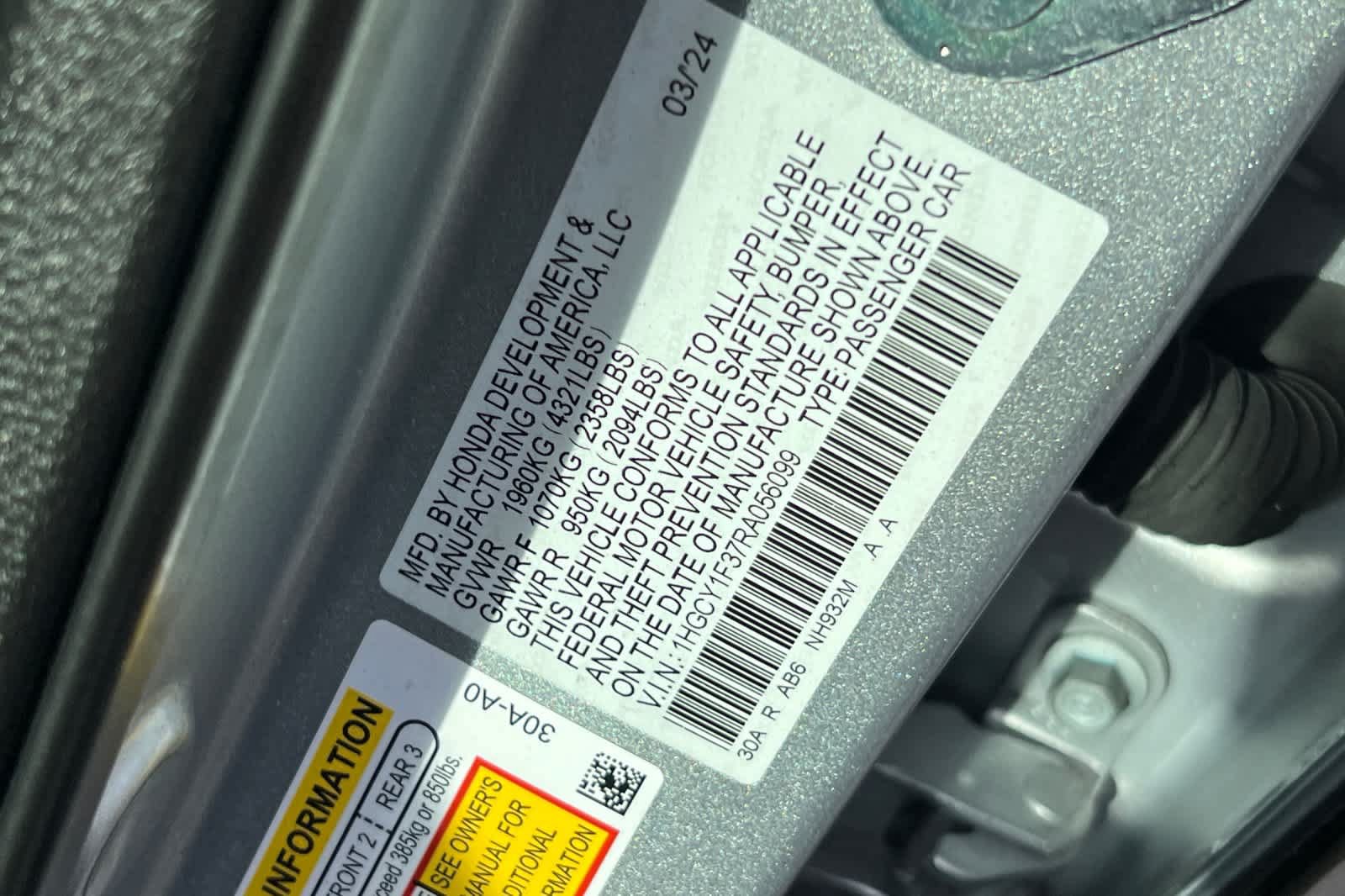 Used 2024 Honda Accord EX image 30